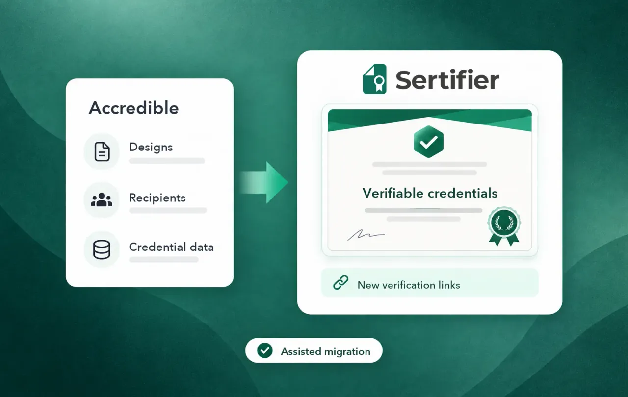 Moving credentials from Accredible to Sertifier