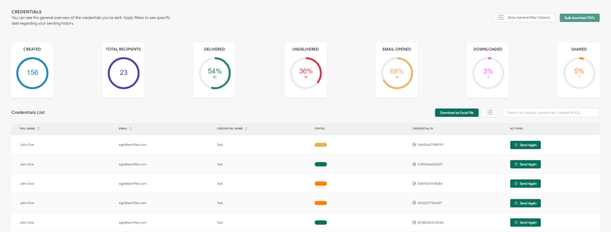 sertifier dashboard clean