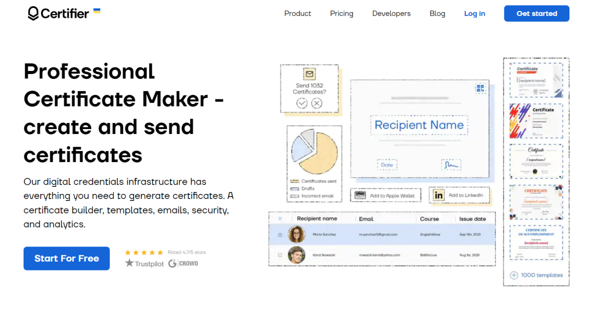certifier professional certificate maker