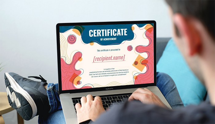 Print and Distribute Certificate Design