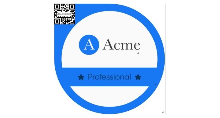 Acme professional online badges 