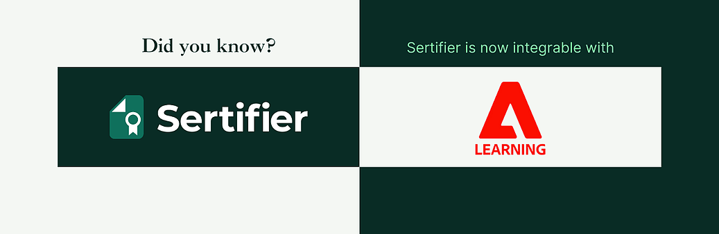 Sertifiser integrable with Adobe learning