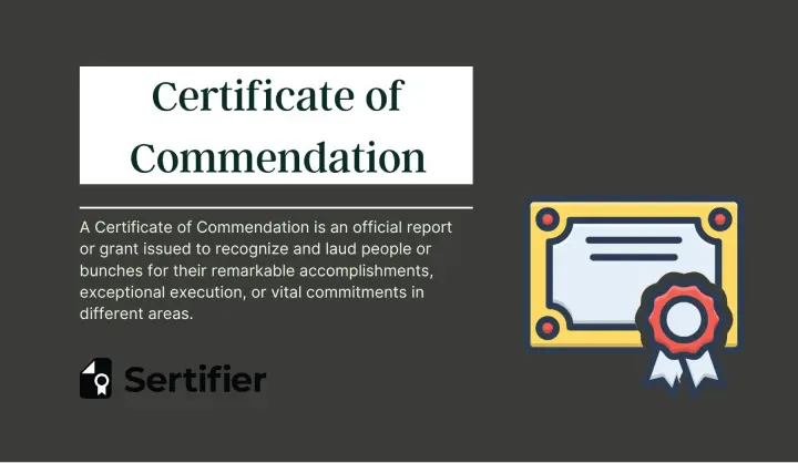 Certificates Of Commendation Sertifier 7614