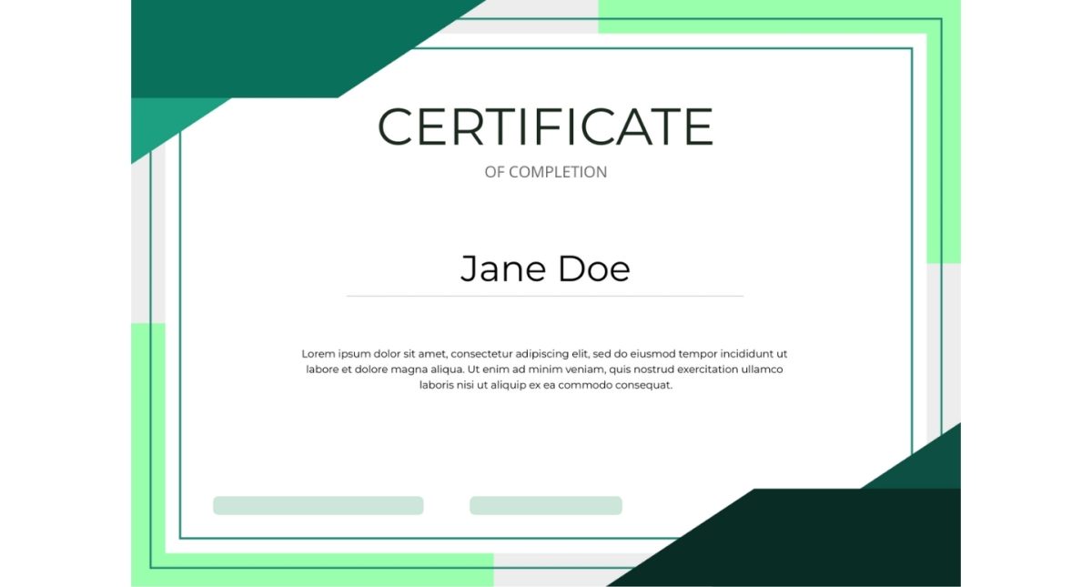 Certificate of Course Completion
