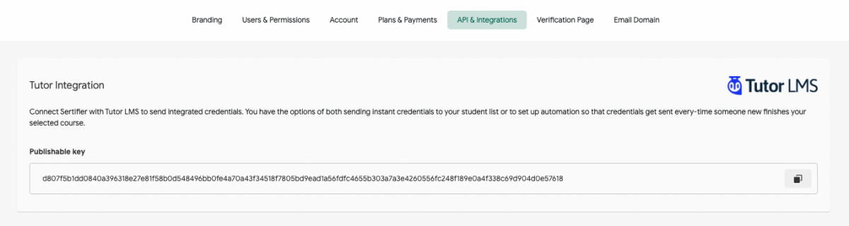 Tutor Lms API