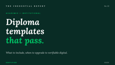 Diploma template: institutional, homeschool, and display copy formats 9 Editorial cover dark: diploma templates that pass. What to include, when to upgrade to verifiable digital. The Credential Report No. 22