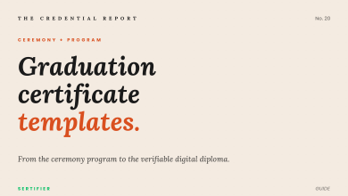 Graduation certificate template: ceremony program, diploma, and display copy 11 Editorial cover: graduation certificate templates. From the ceremony program to the verifiable digital diploma. The Credential Report No. 20
