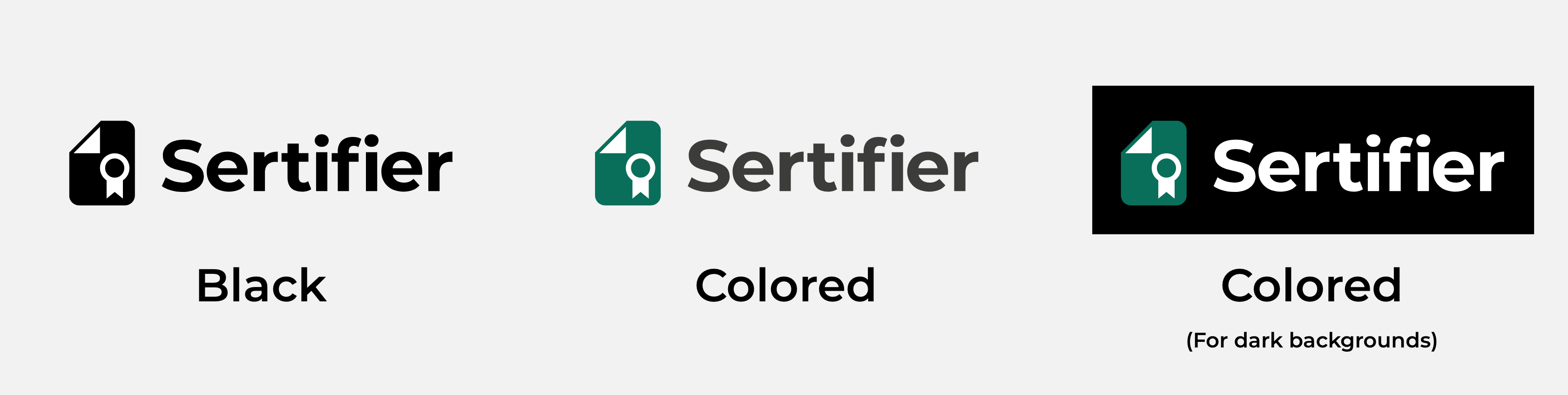 Sertifier Logos with Different Colors