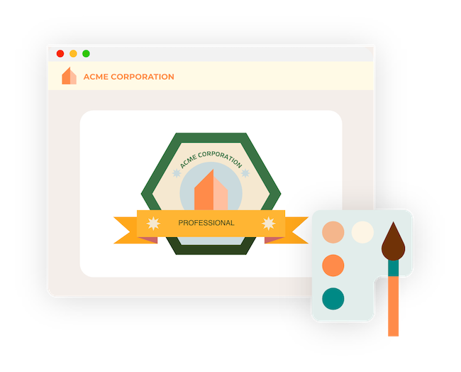 Sertifier’s badge designer tool offers professional templates
