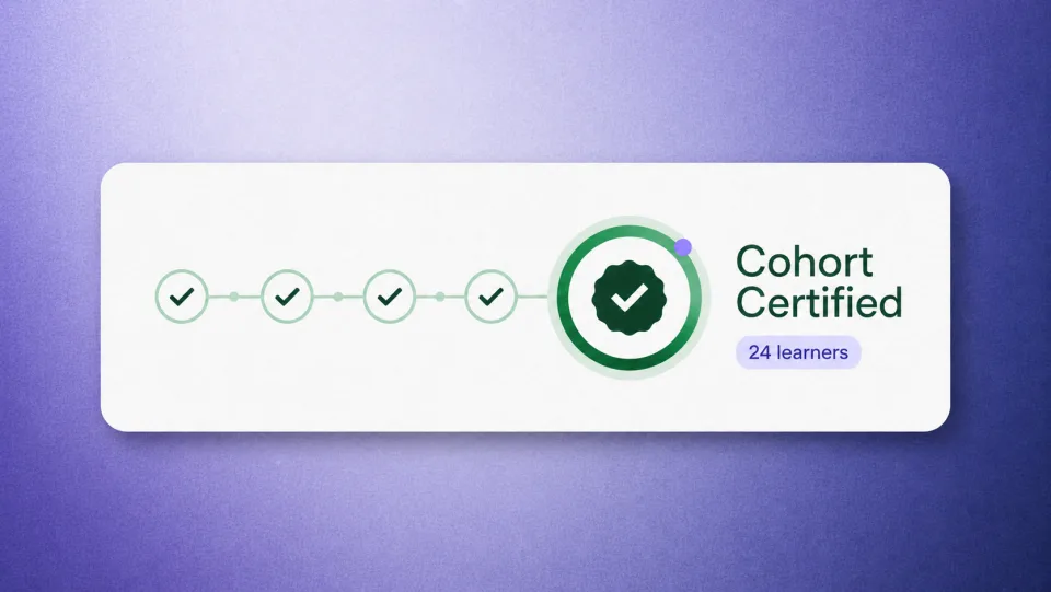 Cohort-based course & bootcamp certification